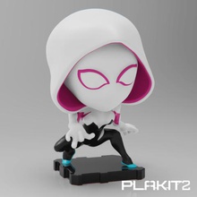 spider-gwen plakit2 series game comics cartoon collectible collection miniature figurine action figure toys toymaker purakito marvel studios spider verse man gwen 3d print model - Mito3D