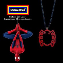 spiderman del colgante de 2x1 la joyería retro araña marvel los cómics dc el collar anillo claves llavero héroe super hombre logotipo 3d print model - Mito3D