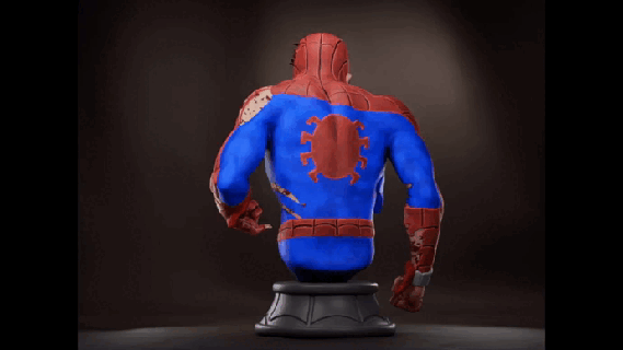 spiderman statue fanart spider-man comic marvel 3d print model - Mito3D