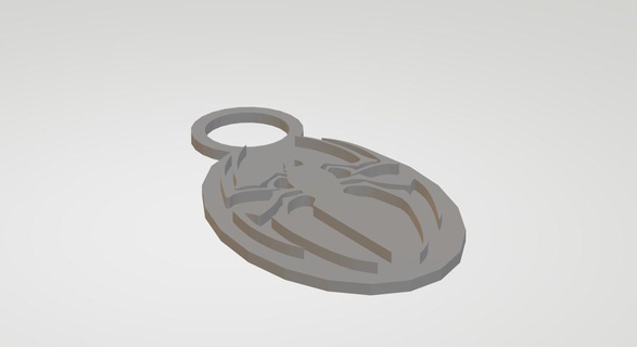hombre araña logo llavero collar llave juguete maravilla 3d print model - Mito3D