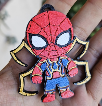spiderman - iron spider keychain jewelry marvel 3d print model - Mito3D