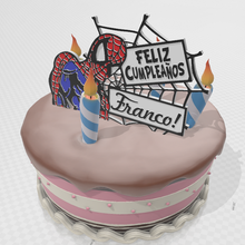uomo Ragno cake manifesto compleanno torta super eroe ragno sorpresa 3d print model - Mito3D