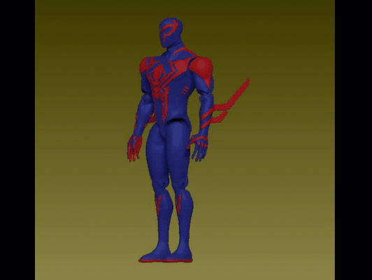 spiderman 2099 articulado game spiderverse spiderverso miguel ohara o'hara marvel ensamblable articulate assembleable 3d print model - Mito3D