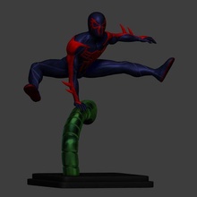 spiderman 2099 art spider man sculpt scorpion marvel 3d print model - Mito3D