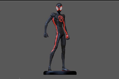 spiderman across spiderverse miles morales stand 3d print 3d print model - Mito3D