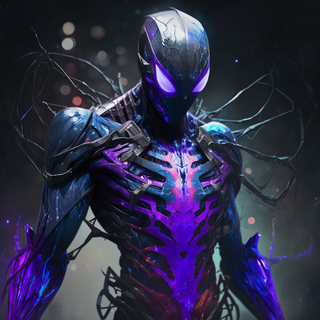 spiderman alien marvel legens custom ia generated drblade legends venom 3d print model - Mito3D