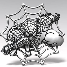 spiderman bas-relief 2 cnc marvel super hero sign avengers spider 3d print model - Mito3D