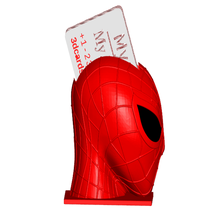 spiderman business card holder holders office spiderm 3d print model - Mito3D