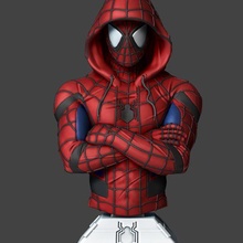 spiderman bust spidey muscular body builder superhero hot 3d print model - Mito3D