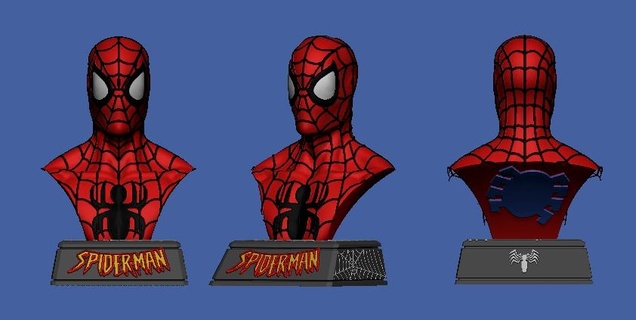 hombre araña busto maravilla superhéroe 3d print model - Mito3D