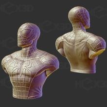 spiderman busto fácil de impresión no es compatible art 3dprint 3d print model - Mito3D
