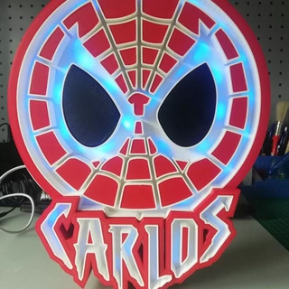 hombre araña carlos LED lámpara 3d print model - Mito3D