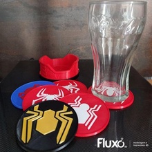 spiderman coasters kit game spider-man peter parker homecoming spiderverse coaster 3d print model - Mito3D