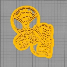 homem Aranha biscoito cortadores arte 3d print model - Mito3D