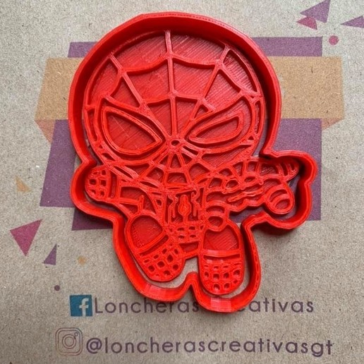 spiderman cutter sealer home cookie biscuits 3D print model - Mito3D