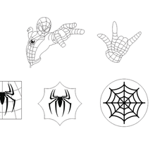 spiderman cutter set x5 3d print model - Mito3D