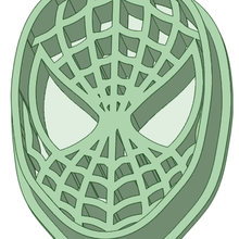 spiderman face 35mm cookie cutter 3d print model - Mito3D