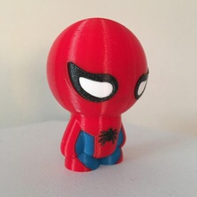 spiderman figurina 4 colori gadget multimateriale multicolore 3d print model - Mito3D