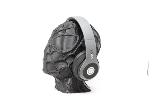 homme araignée joueur casque titulaire soutien écouteur stl 3d print model - Mito3D