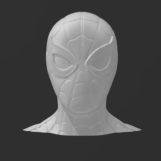 homme araignée tête buste Jeu spider man super héros merveille dc bandes dessinées statue 3d print model - Mito3D