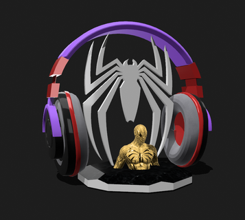 spiderman headphone holder 3d print model - Mito3D