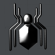homme araignée retour maison poitrine logo 3d print model - Mito3D