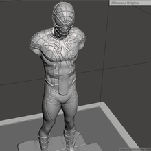 hombre araña hambriento pose maravilla figura retrato vengadores máscara 3d print model - Mito3D