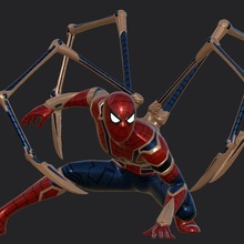 spiderman iron spider suite bike toy art motor motorcycle car tom ironman suit 3d print model - Mito3D