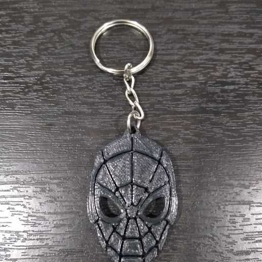 spiderman porte-clés gadget la bande dessinée les super-héros de marvel anneau accessoires 3D print model - Mito3D