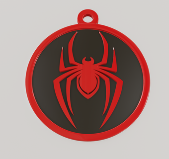 Spider Schlüsselbund Schlüssel Ring Tausende Moral Logo 3d print model - Mito3D