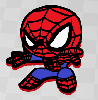 spiderman keychain man spider 3d print model - Mito3D