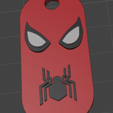 spiderman keychain tool key ring tom holland comic comics superhero 3d print model - Mito3D