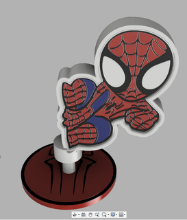 spiderman light box side child 3d print model - Mito3D