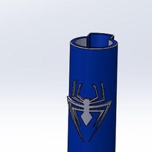 spiderman lighter case 3d print model - Mito3D