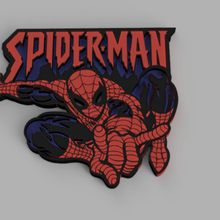 hombre araña logo maravilla historietas sign_logos 3d print model - Mito3D