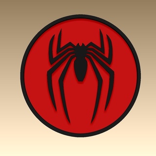 spiderman logo spider keychain marvel avengers 3d print model - Mito3D