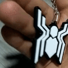spiderman logo keychain jewelry peter parker spider-man spiderverse spider-verse tom holland spider 3d print model - Mito3D