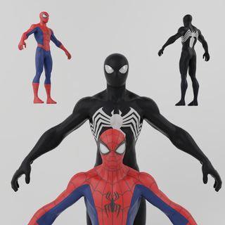 spiderman lowpoly rigged spiderman nowayhome tom holland zendaya marvel peter parker ironman andrew garfield tobey maguire thousands morales  3d print model - Mito3D