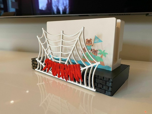 spiderman nintendo switch stand impresion3d oled base dock booth exhibitor marvel venom 3d print model - Mito3D
