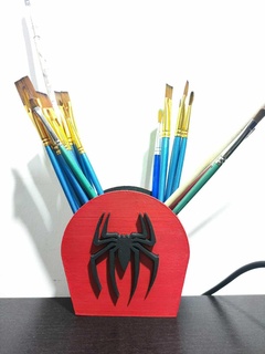 spiderman pencil holder red spider holders 3d print model - Mito3D