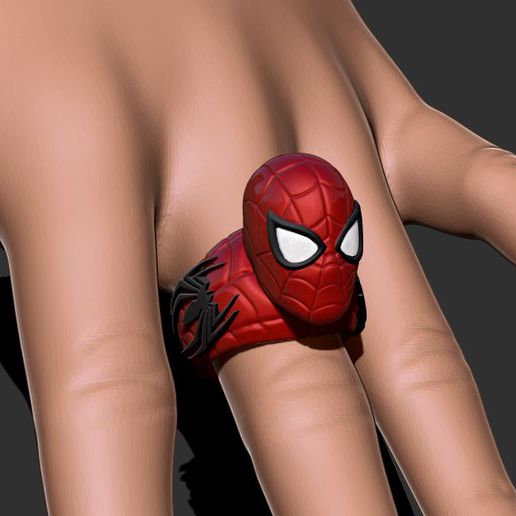 spiderman ring art toys marvel avengers 3D print model - Mito3D