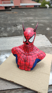 hombre araña cráneo maravilla Arte escultura acción figura busto 3d print model - Mito3D