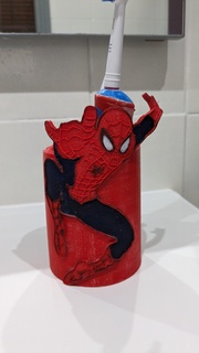 hombre araña cepillo dientes taza 3d print model - Mito3D