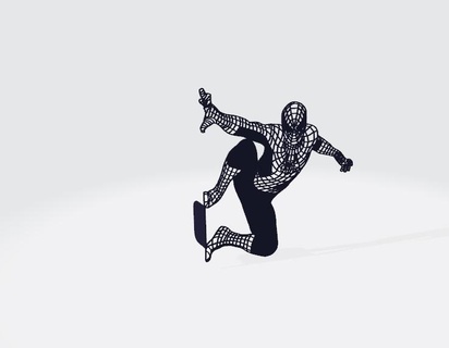 homme araignée vectorisé vecteur décoration merveille 3d print model - Mito3D