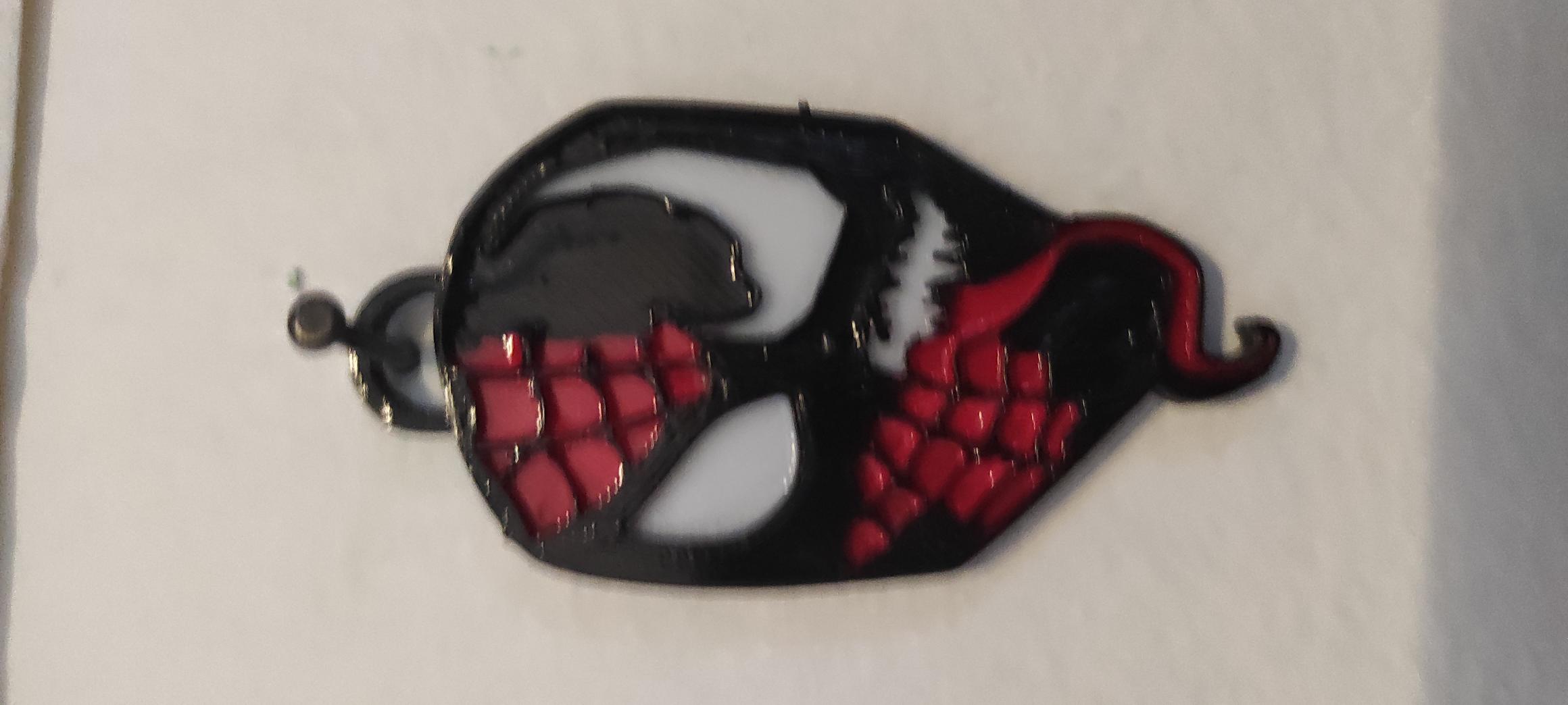spiderman venom keychain marvel 3D print model - Mito3D
