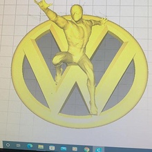 uomo Ragno vw logo 3d print model - Mito3D