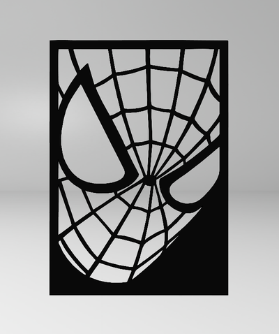 spider mauer kunst spinne dekor 2d minimalistisch 3d drucken zuhause haus aktion abenteuer comic stil fett gedruckt design einzigartig geschenk held thema 3d print model - Mito3D