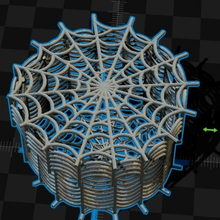 spiderweb box home containers spider halloween container 3d print model - Mito3D