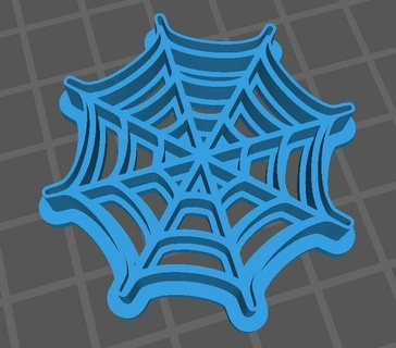 spiderweb cookie cutter web halloween 3d print model - Mito3D