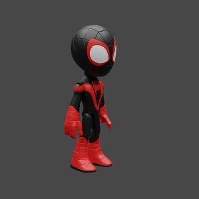 spidey amazing friends miles game articulado 3d print model - Mito3D